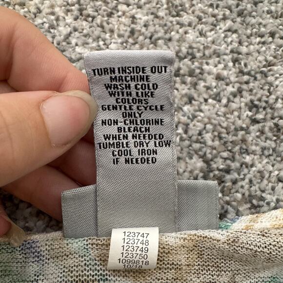 Catherines Cardigan Womens 1X 18/20W Paisley Open Front Lightweight Sweater Top - Picture 3 of 11